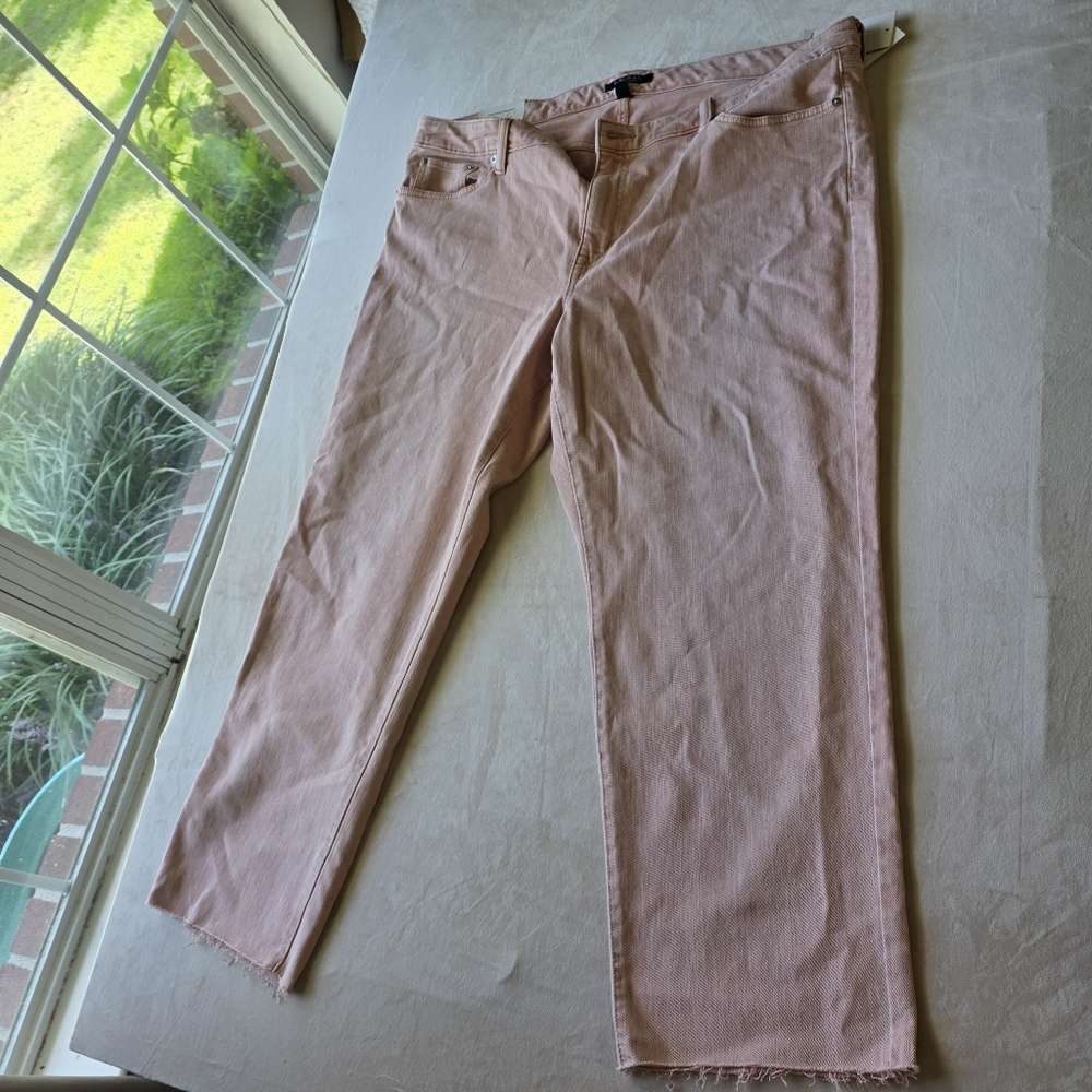 Lauren by Ralph Lauren Premier Straight Ankle Size 20 W Pink